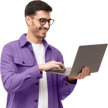 Man with laptop