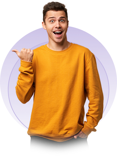 Excited man